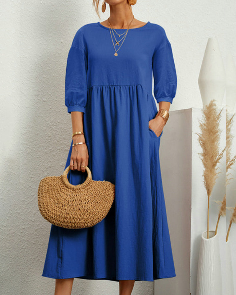 THE NOOR | COTTON-LINEN BLEND DRESS