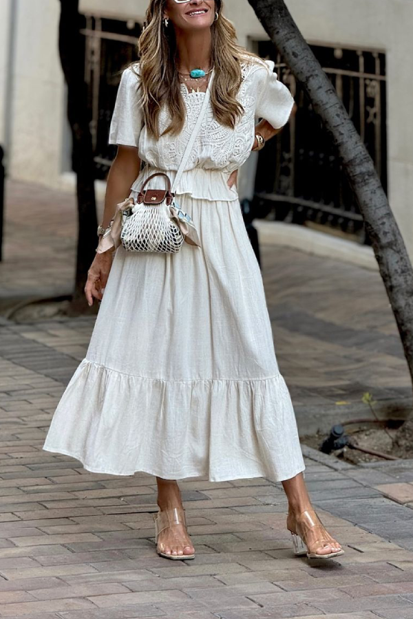 THE LEAH | MID-LENGTH SLEEVE TOP AND LOOSE LONG SKIRT SET