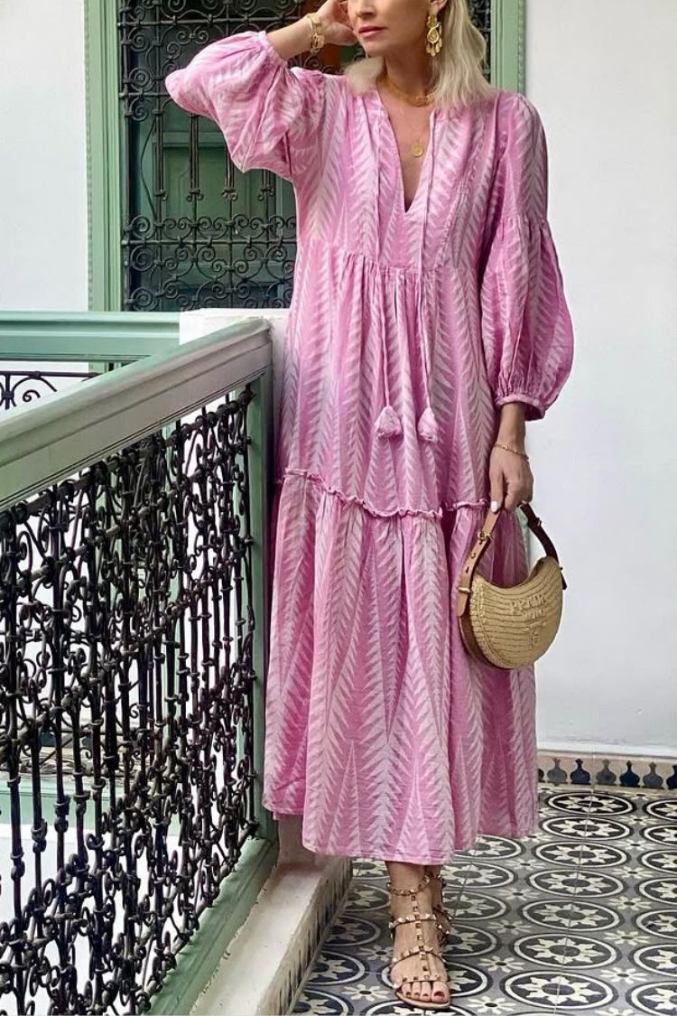 THE MARRAKECH | LINEN POCKETED A-LINE MIDI DRESS
