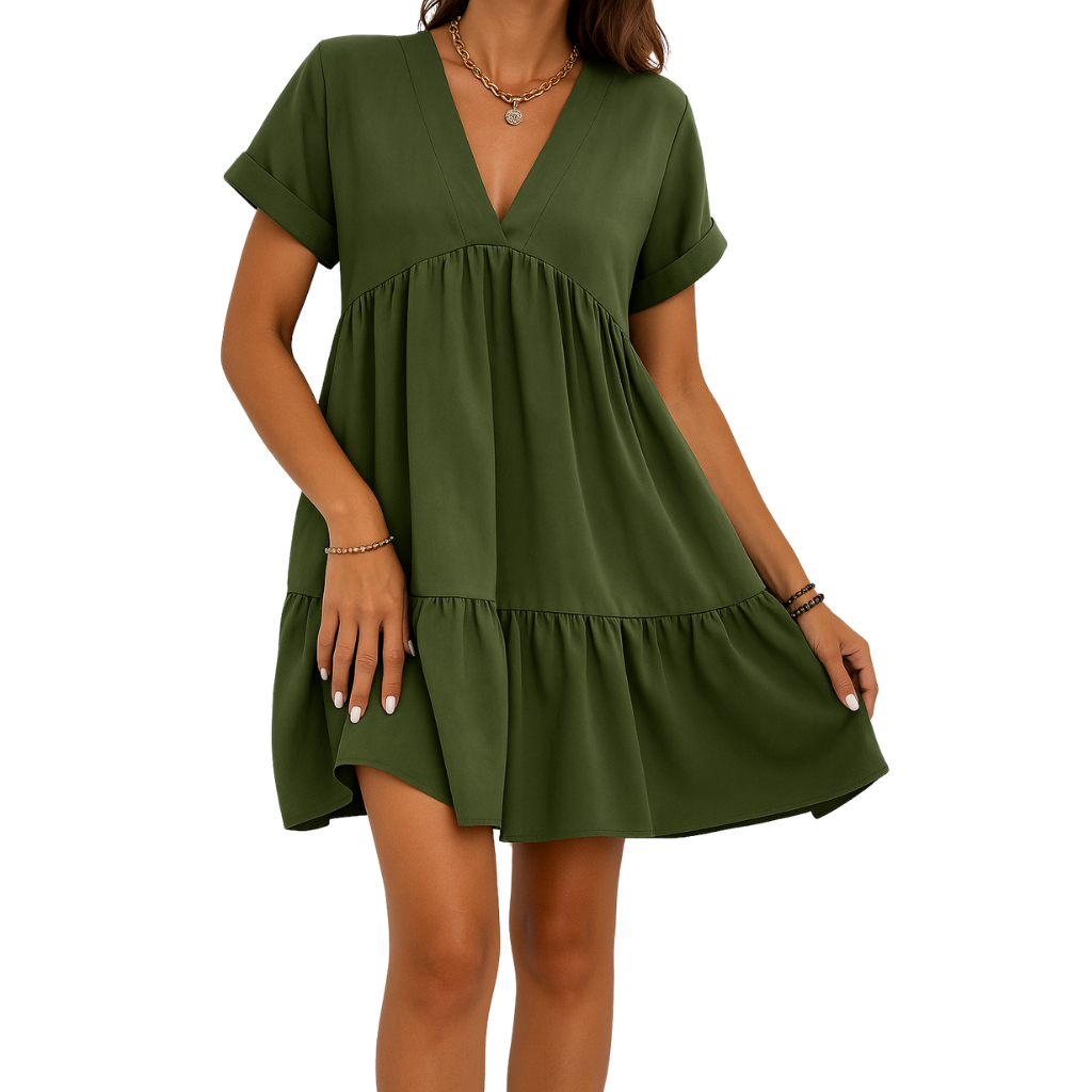 THE CELINA | CHARMING V-NECK DRESS