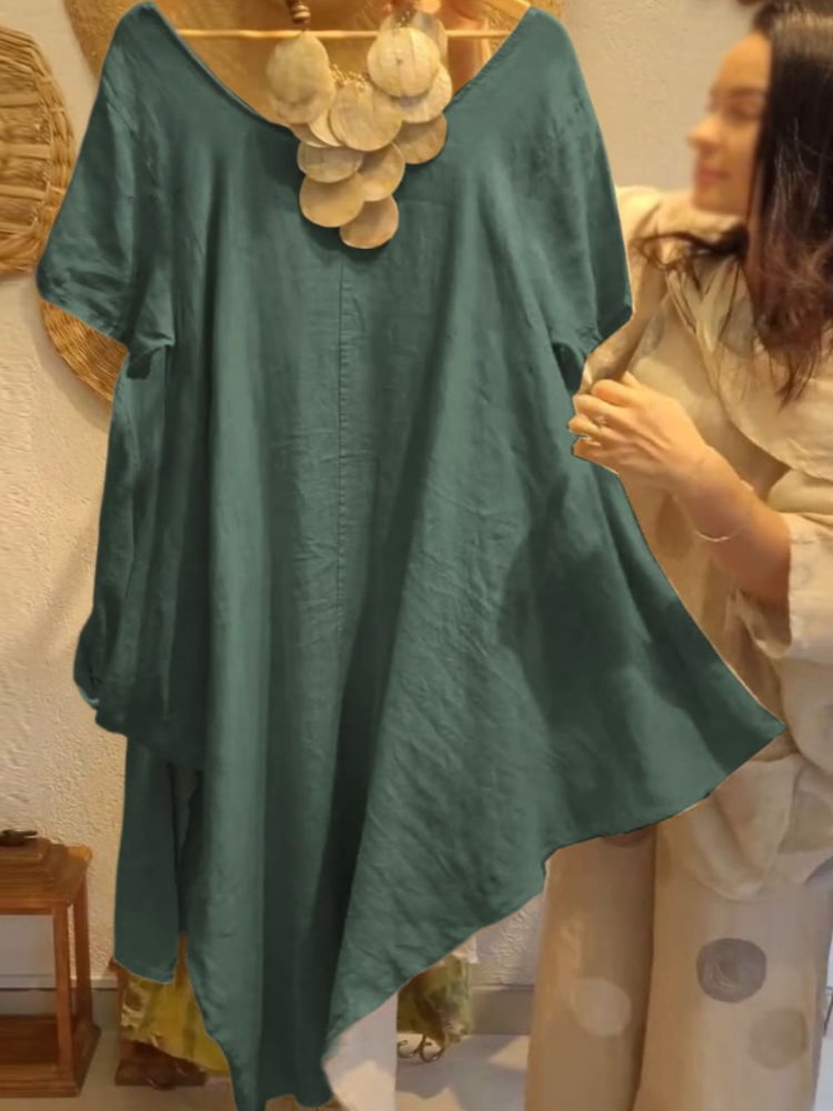 THE LIVIA | RELAXED LINEN ESSENTIAL TOP