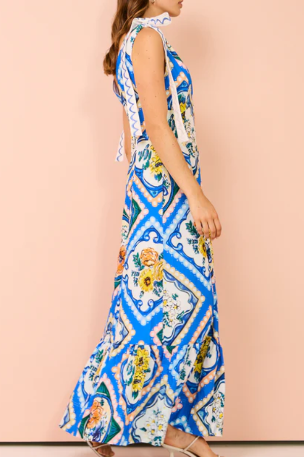 THE DALE | TIE SHOULDER MAXI DRESS