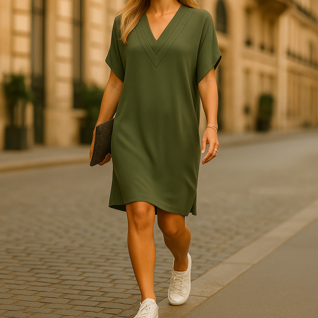 THE LYSSA | ELEGANT V-NECK DRESS