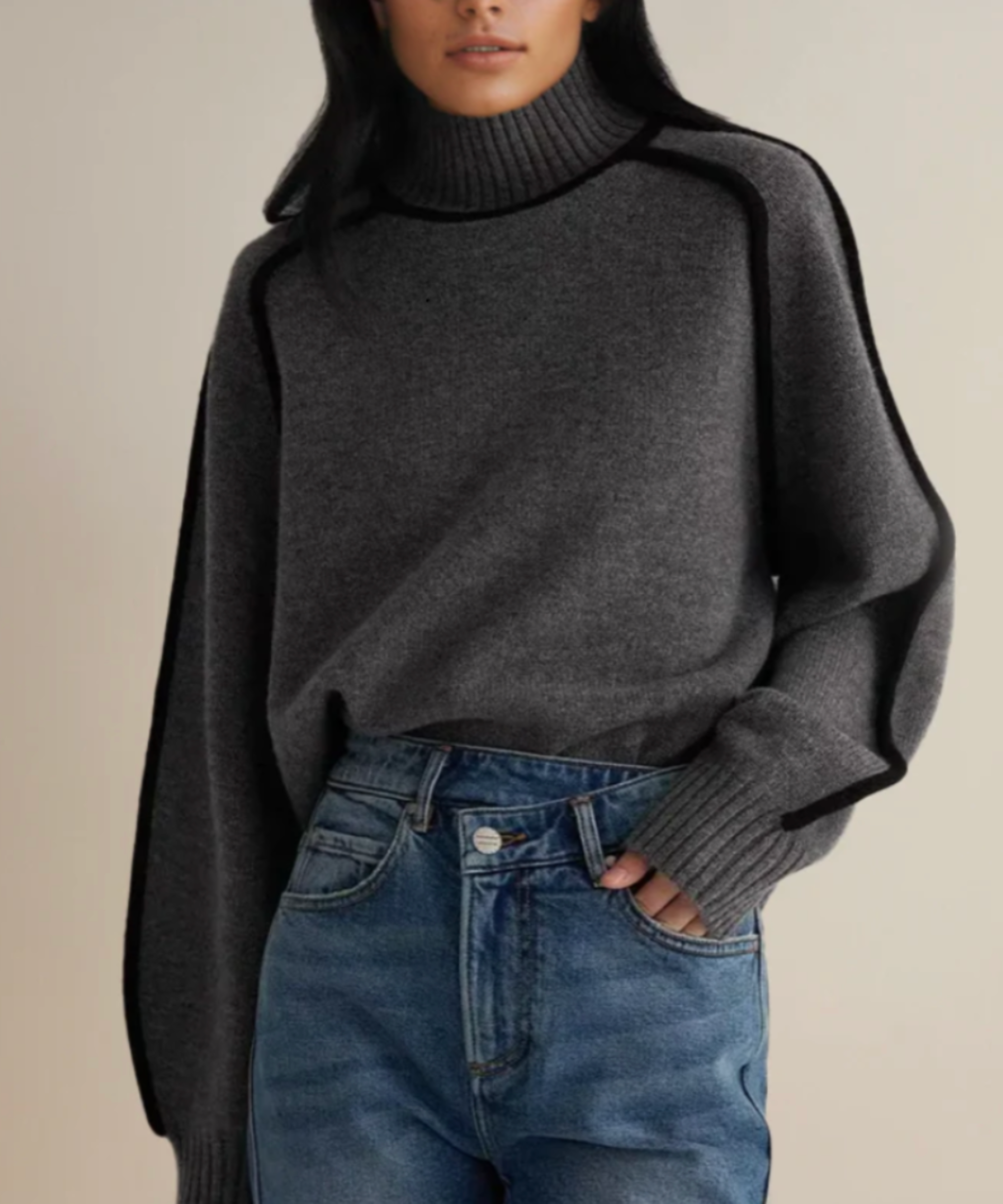 THE WHISTLER | COZY HALF-TURTLENECK SWEATER