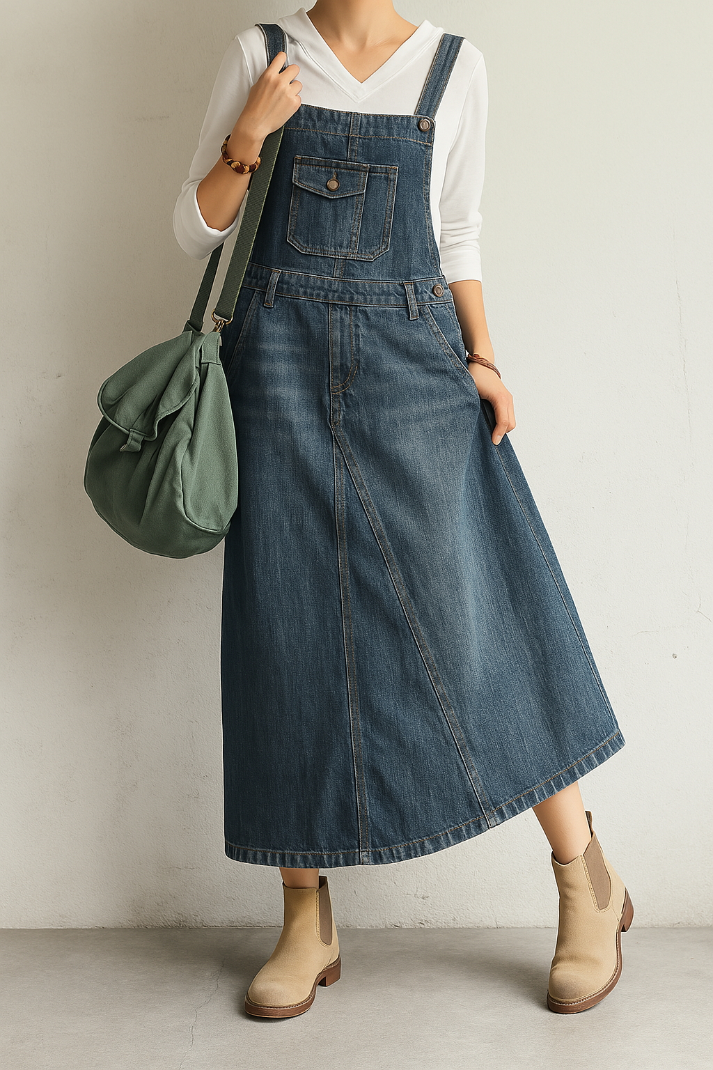 THE ROWAN | VINTAGE DENIM OVERALL DRESS