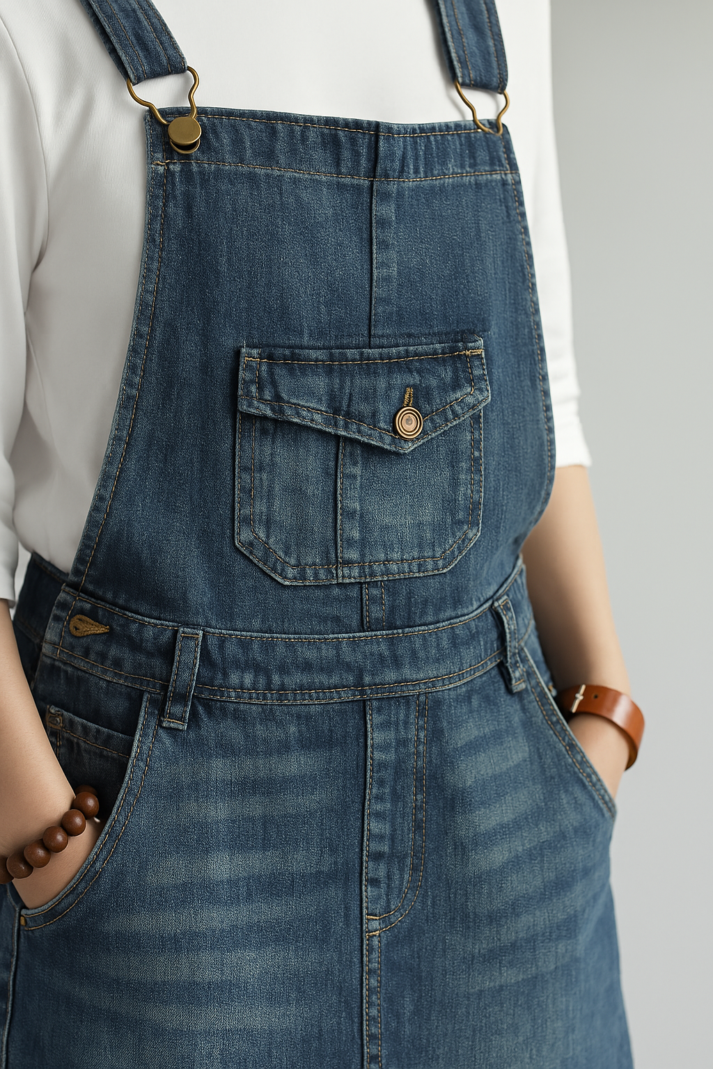 THE ROWAN | VINTAGE DENIM OVERALL DRESS