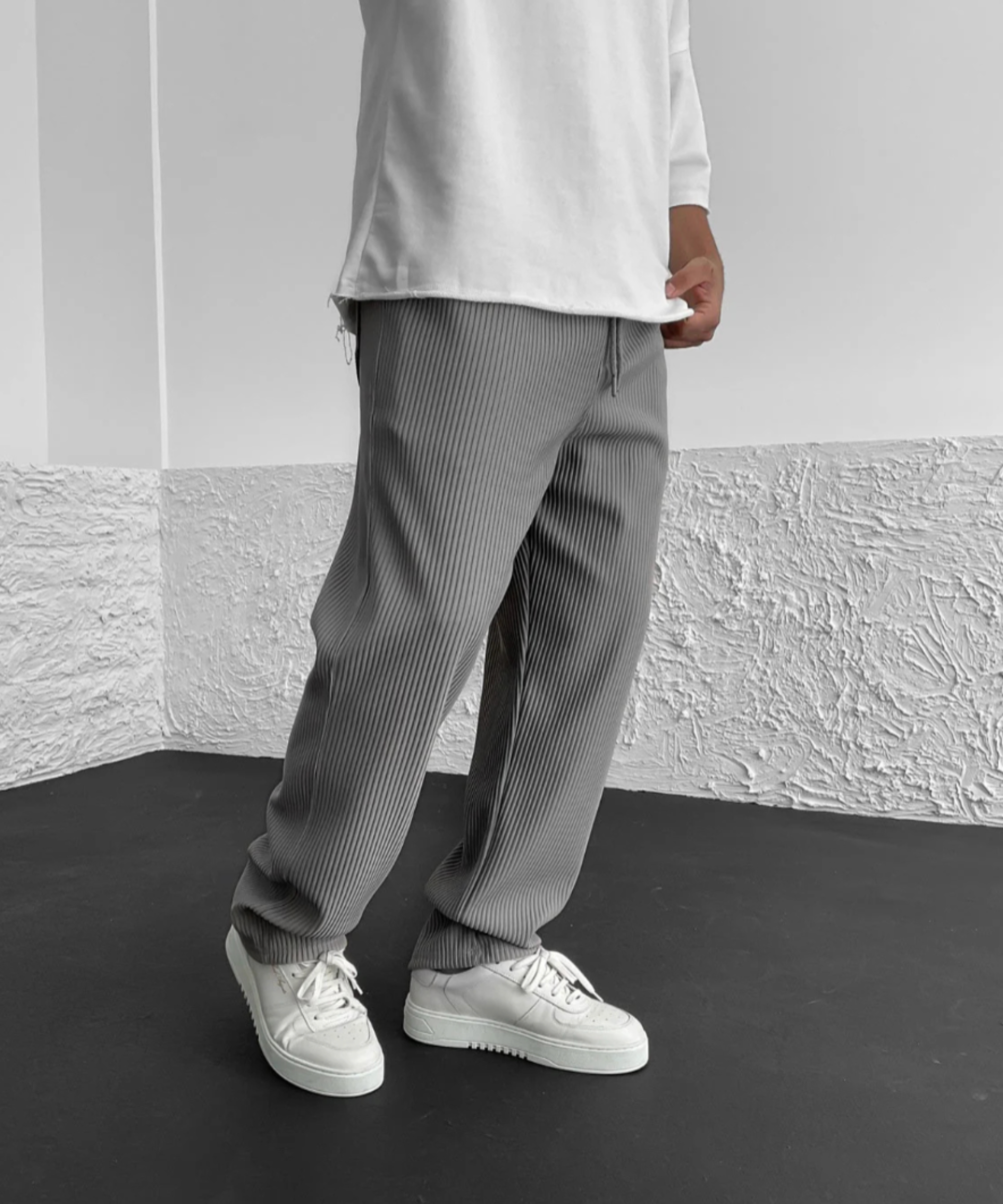 THE CALGARY | JACQUARD STRIPE CASUAL TROUSERS