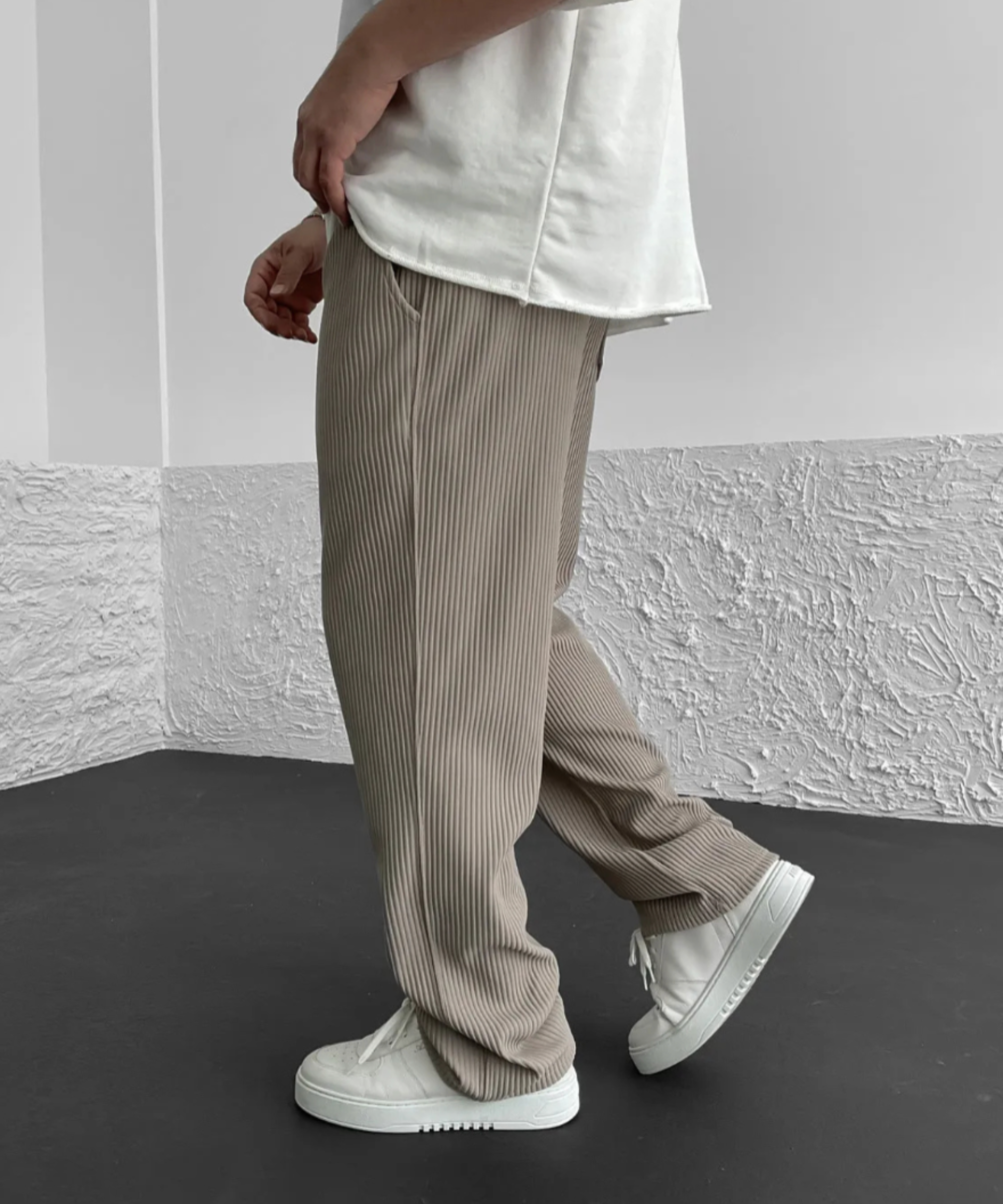 THE CALGARY | JACQUARD STRIPE CASUAL TROUSERS