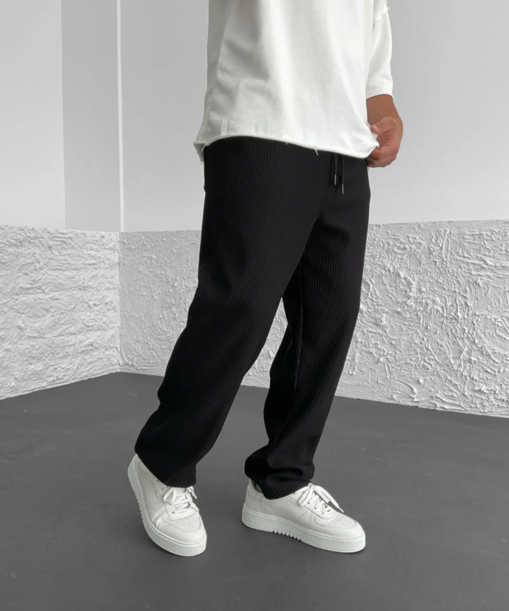 THE CALGARY | JACQUARD STRIPE CASUAL TROUSERS