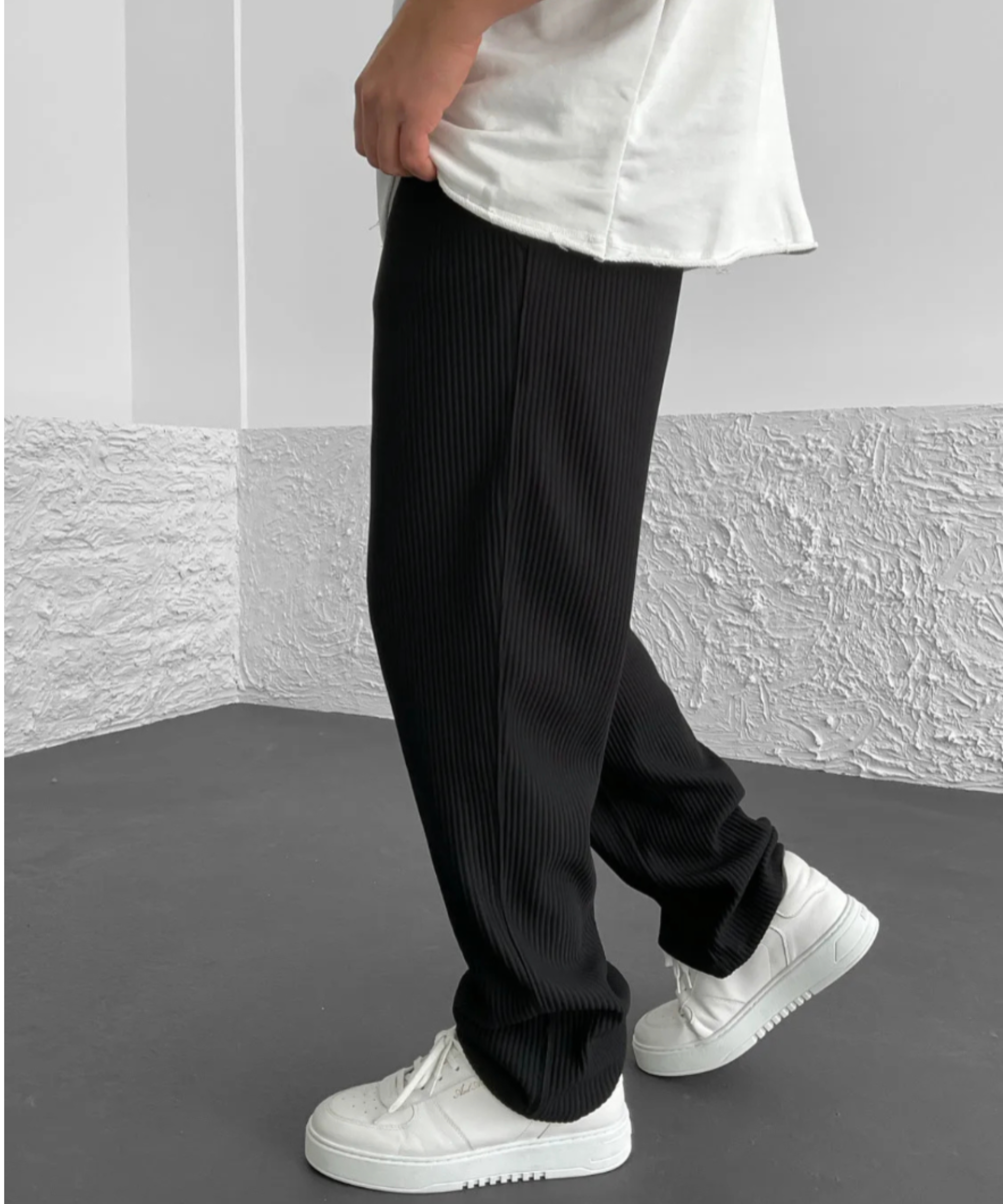 THE CALGARY | JACQUARD STRIPE CASUAL TROUSERS
