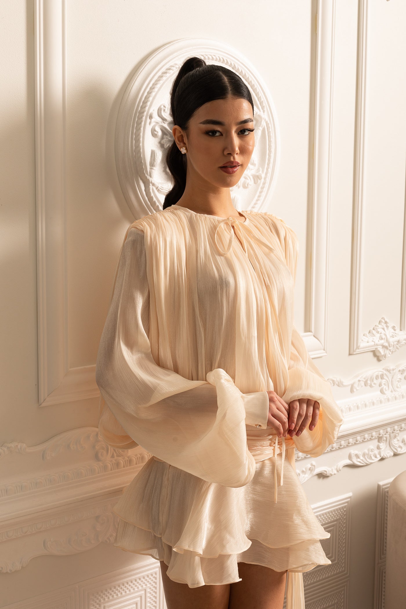 THE IVETTE | DRAPED RUCHED MINI DRESS