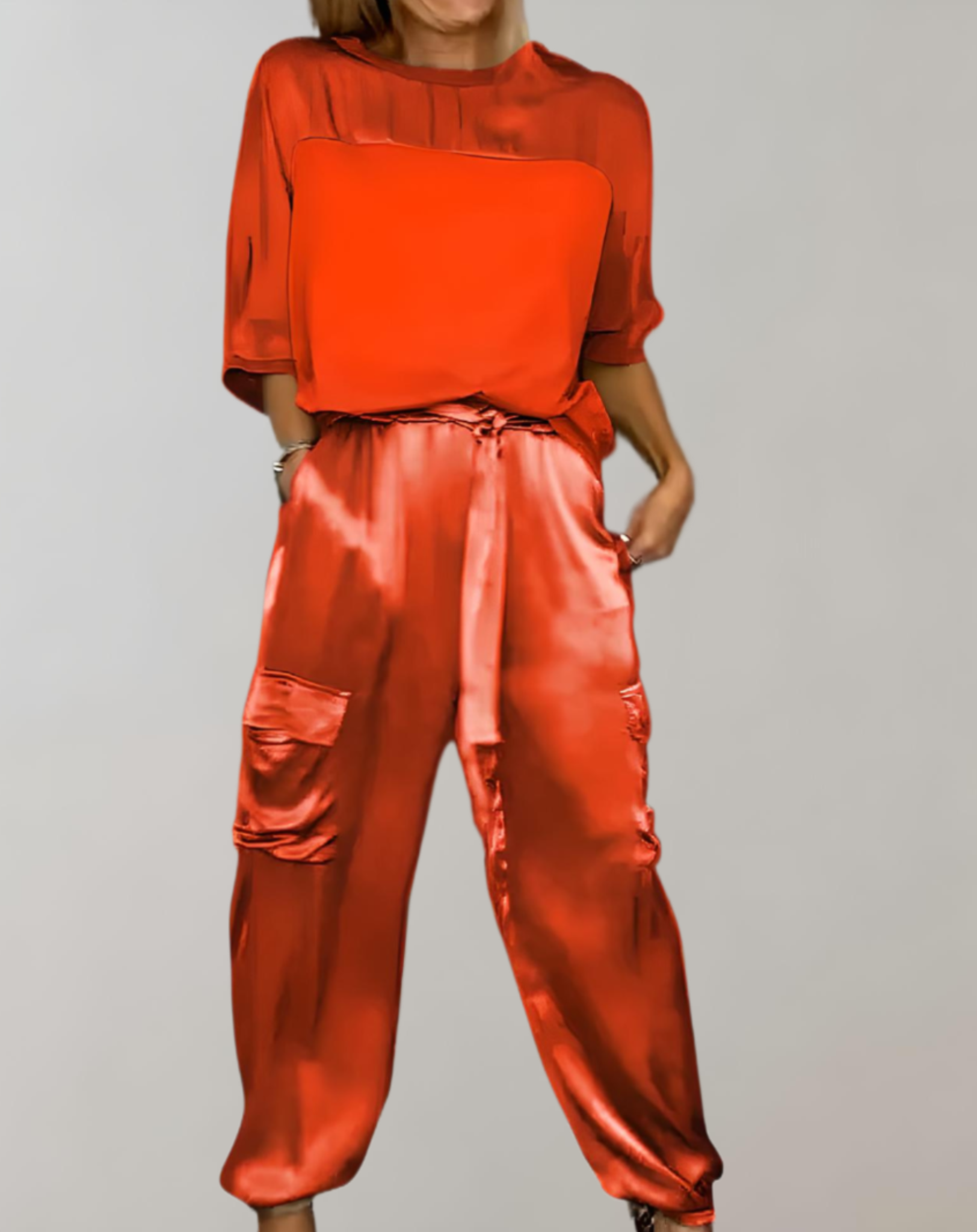 THE FINLEY | SILKY CARGO LOUNGE SET