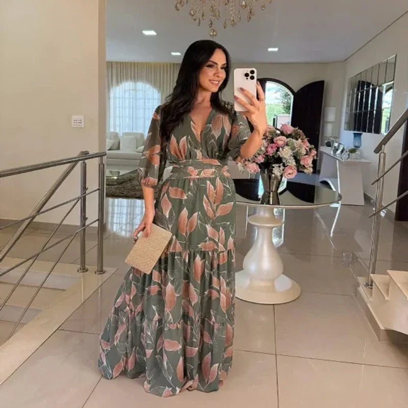 THE CAMILIA BLOOM | FLOWY FLORAL MAXI DRESS