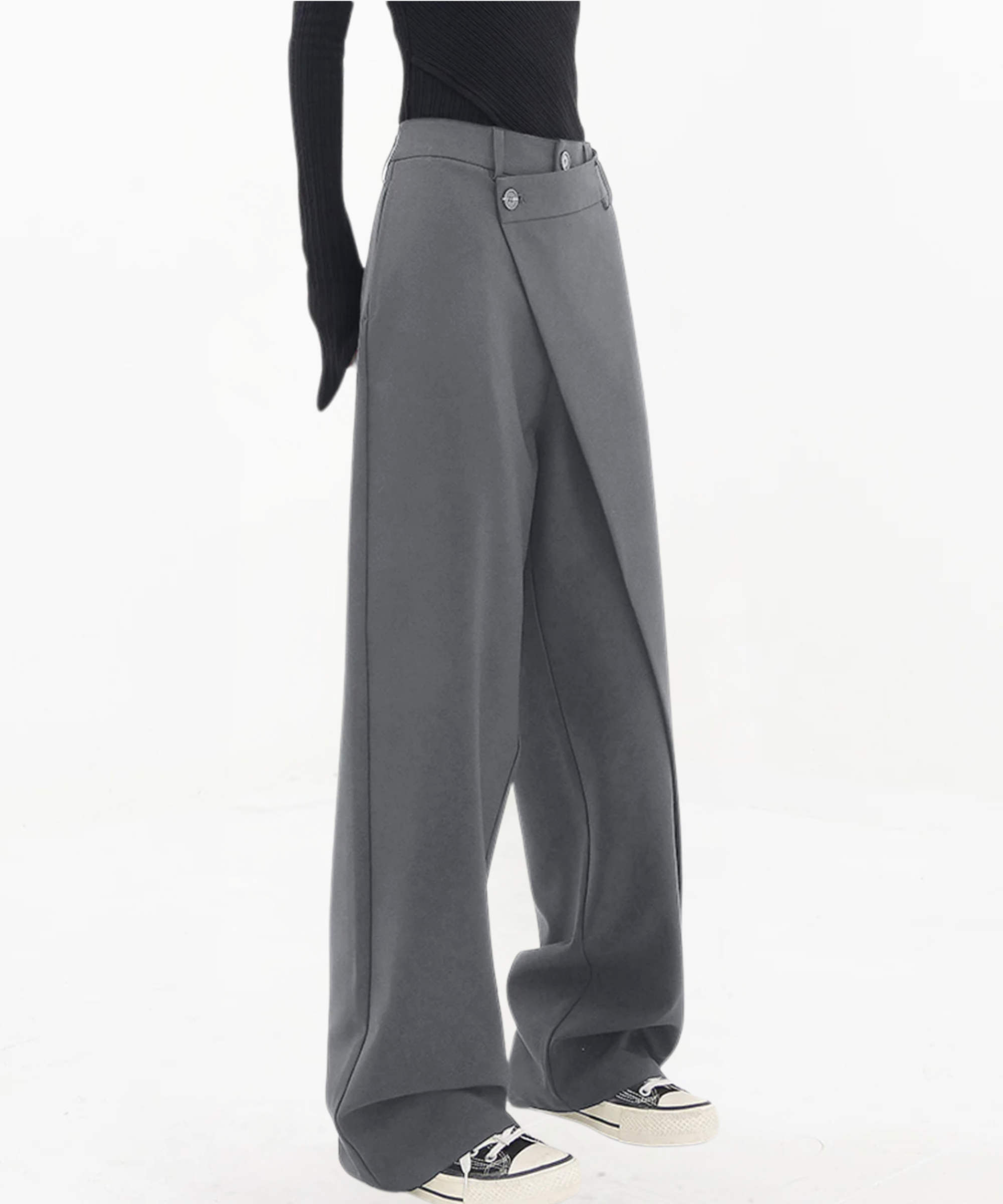 THE MADISON | BUTTON WIDE LEG DRESS PANTS