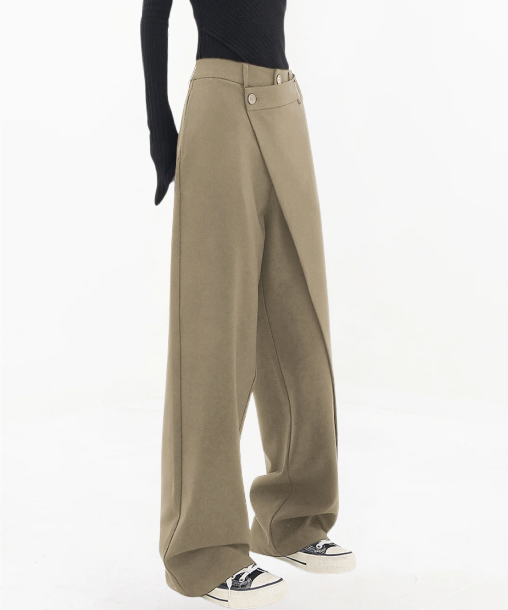 THE MADISON | BUTTON WIDE LEG DRESS PANTS