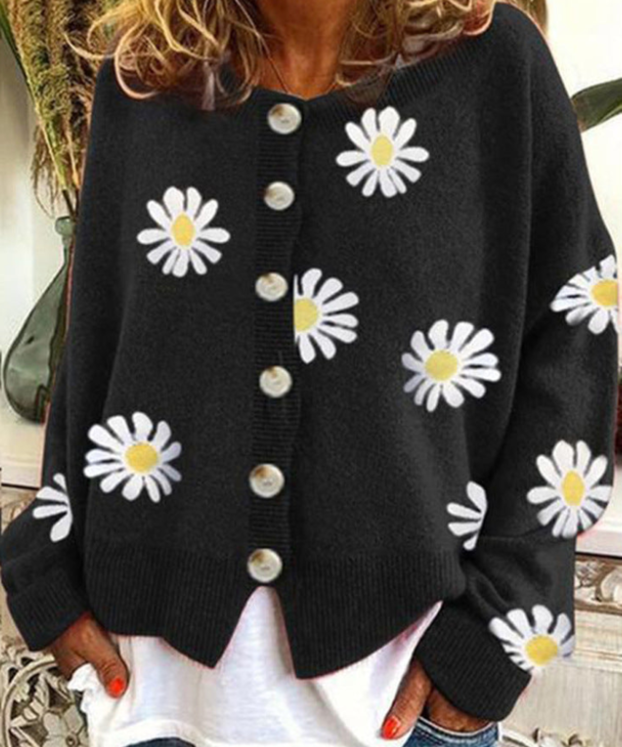 THE FLORAL | EMBROIDERY KNITTED SWEATER CARDIGAN