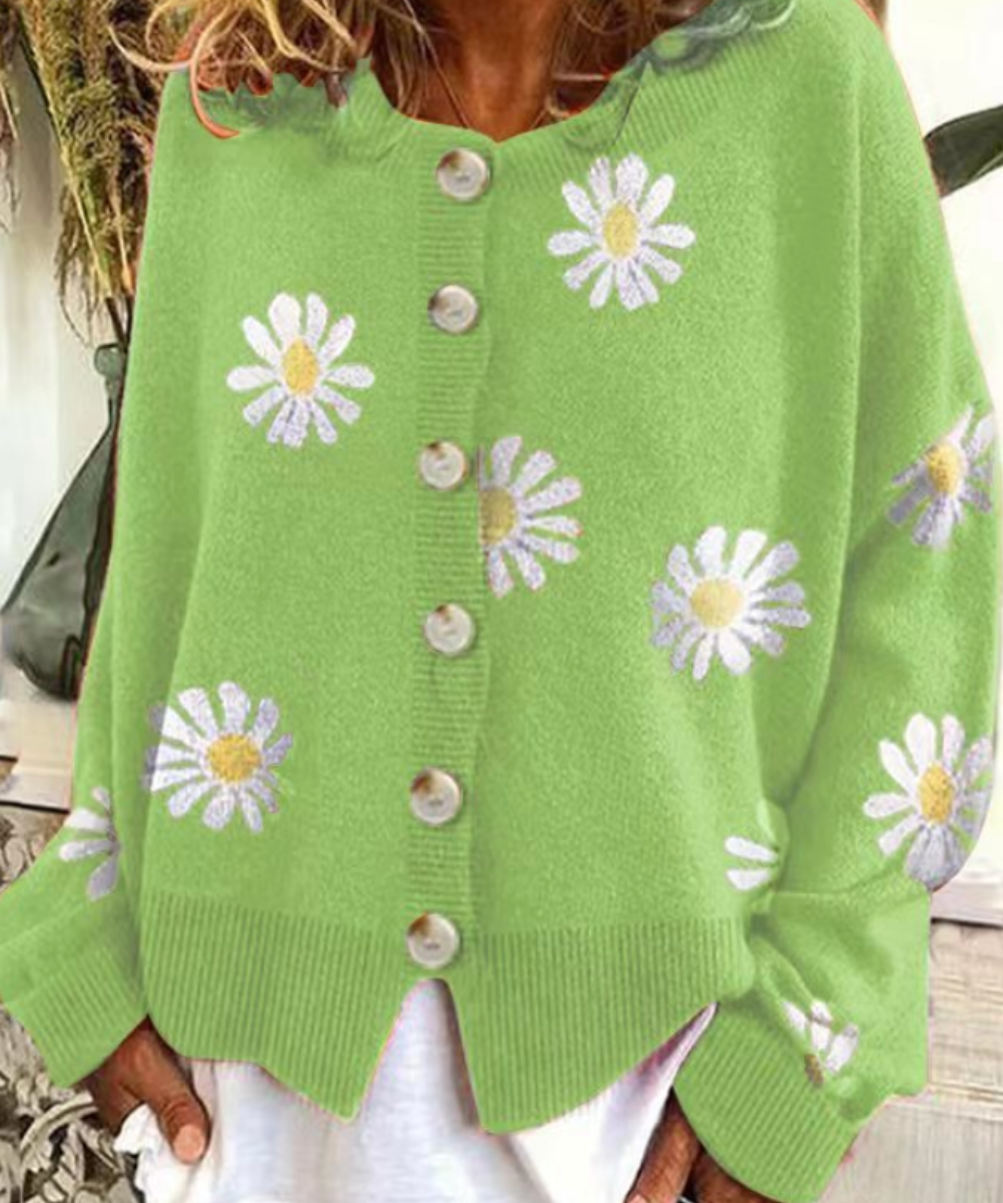 THE FLORAL | EMBROIDERY KNITTED SWEATER CARDIGAN