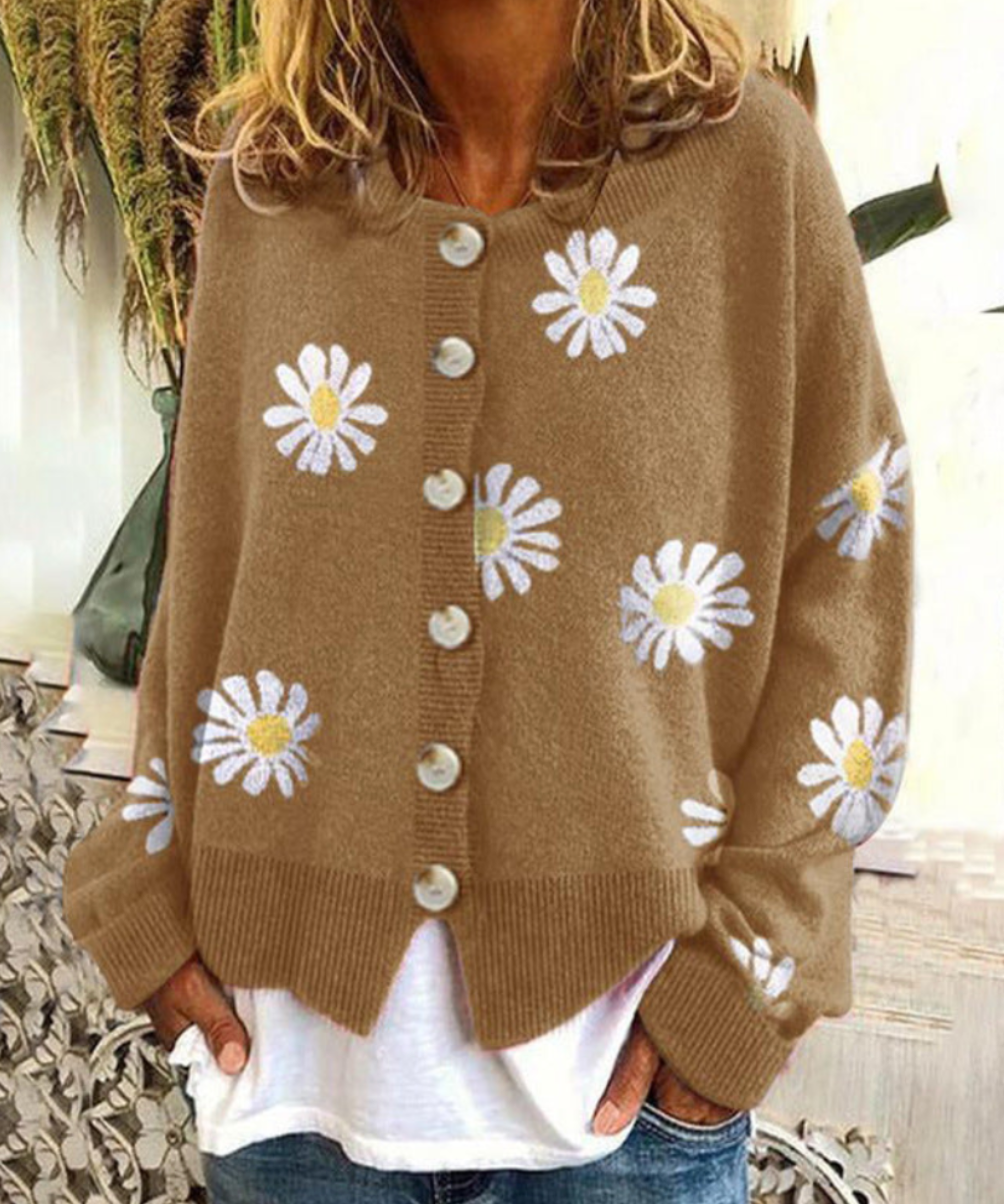 THE FLORAL | EMBROIDERY KNITTED SWEATER CARDIGAN
