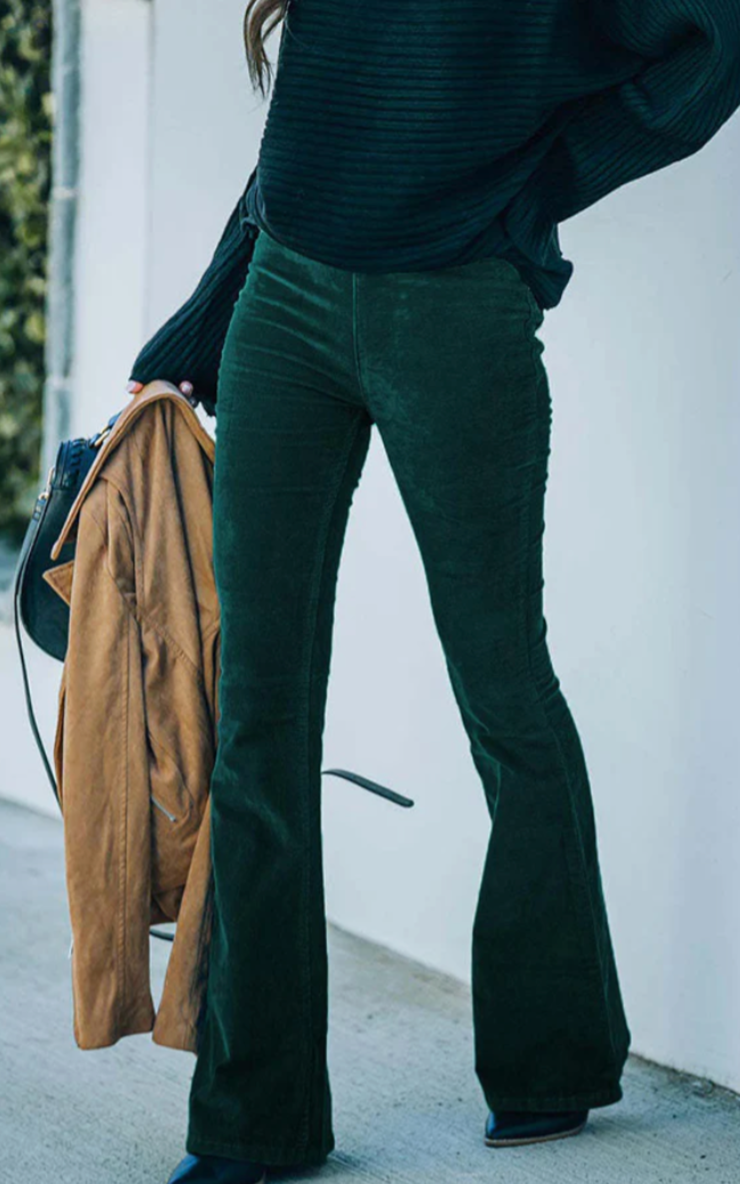 THE RIDGE | HIGH WAIST SLIM MICRO CORDURY ELASTIC WAIST LOUNGE PANTS