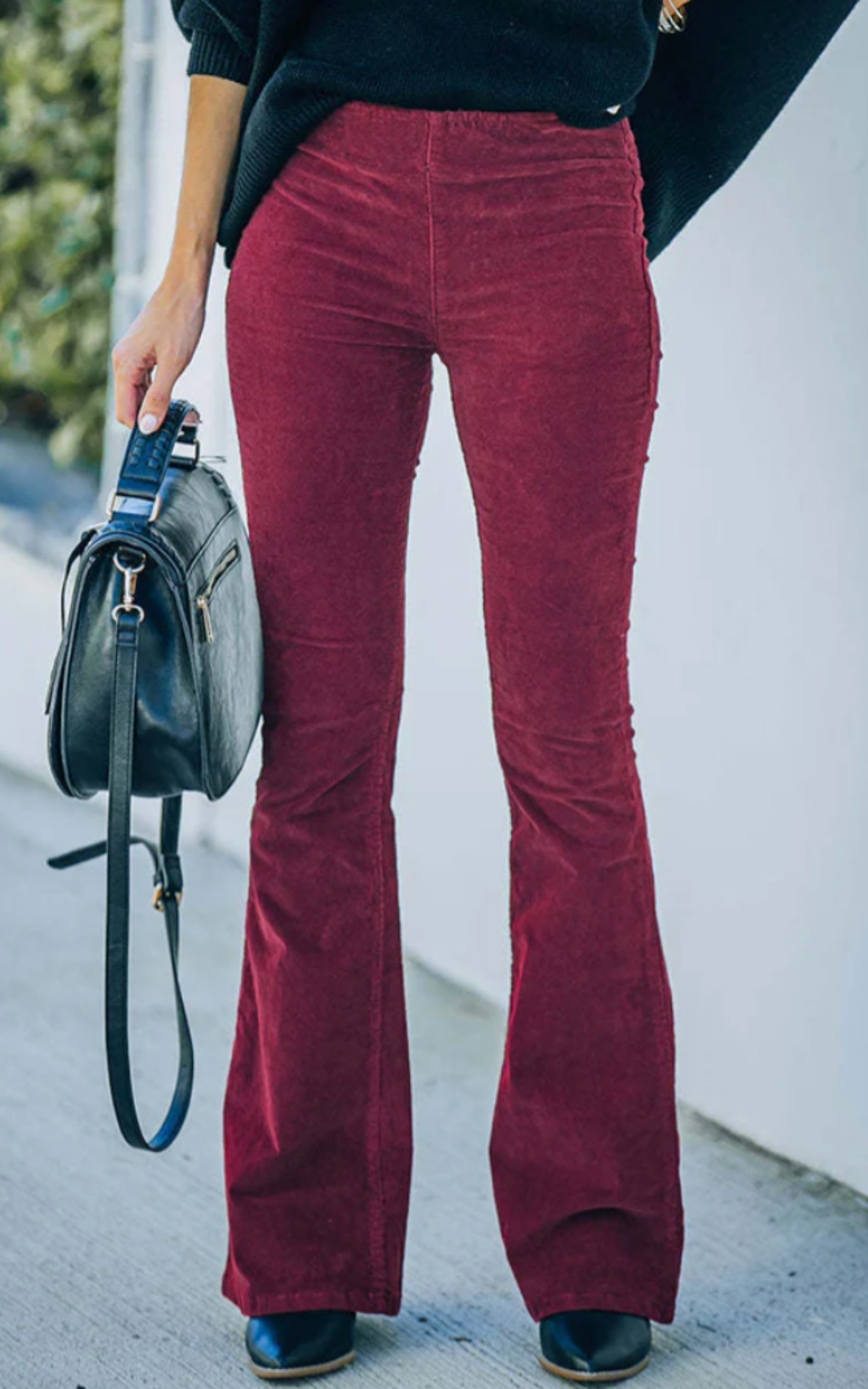 THE RIDGE | HIGH WAIST SLIM MICRO CORDURY ELASTIC WAIST LOUNGE PANTS