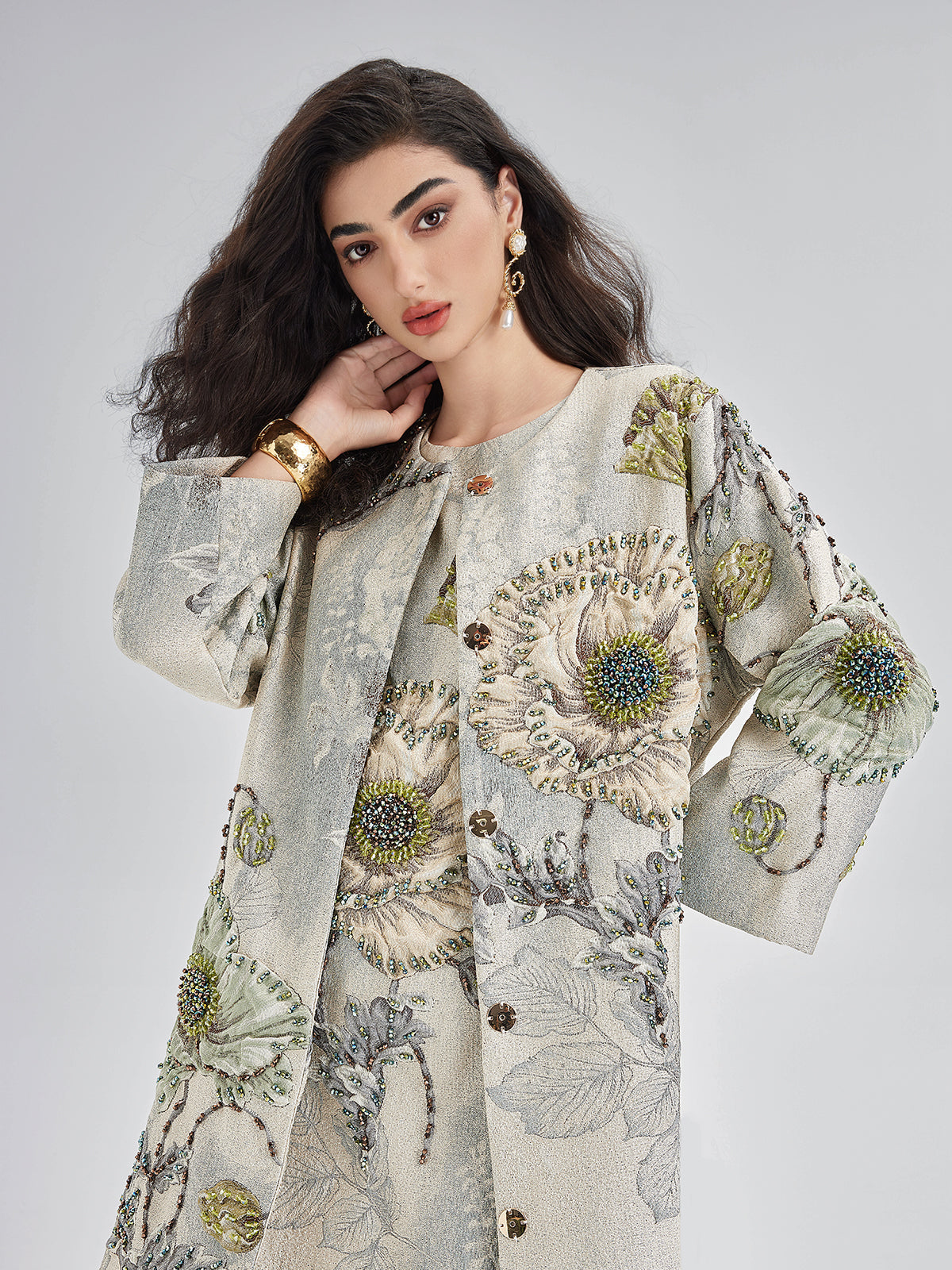 THE SERAPHINA | HANDCRAFTED 3D FLORAL BEADED JACKET