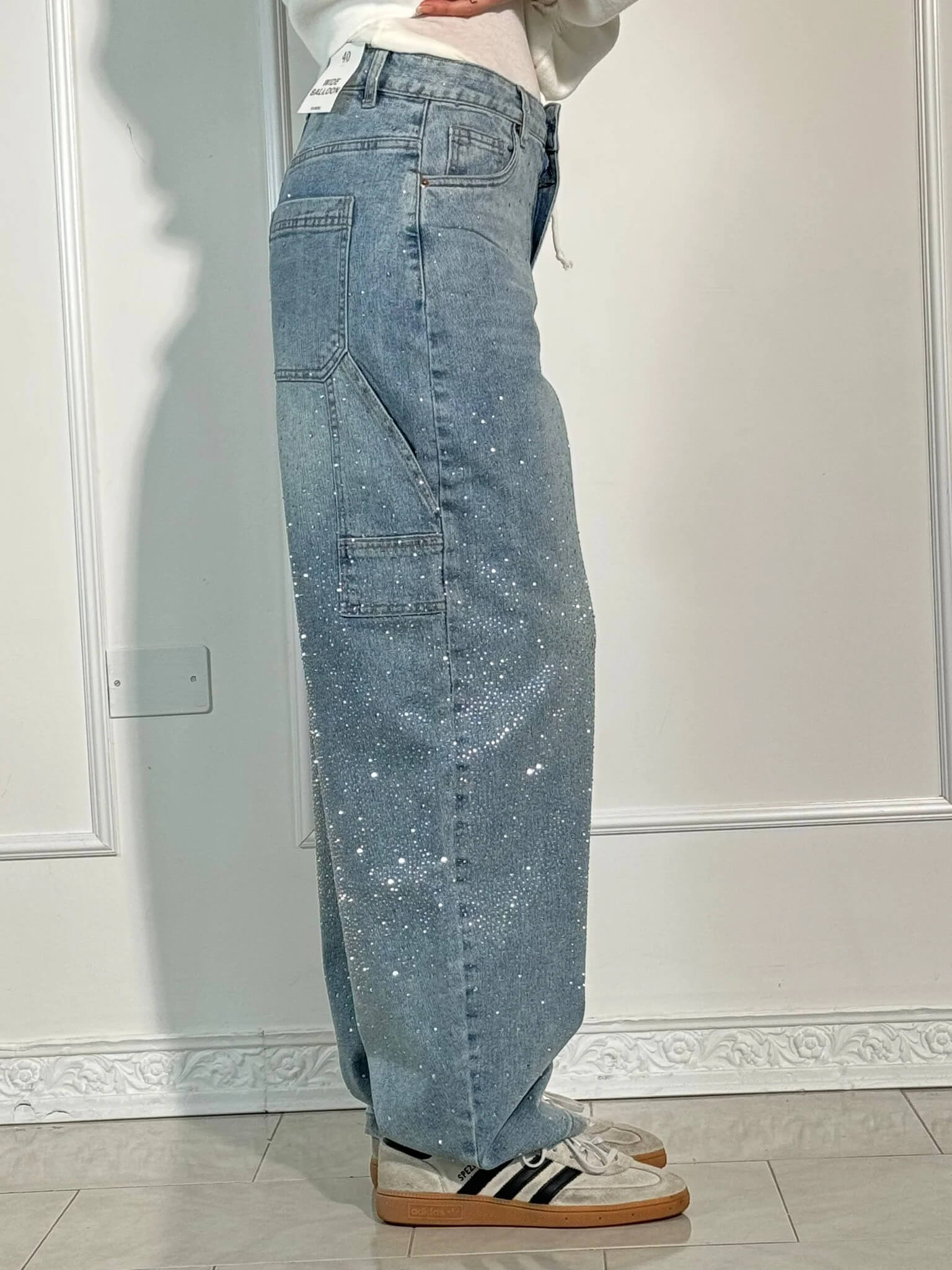 THE CARPENTER | BALLOON JEANS SUPER SHINE JEWEL APPLICATONS