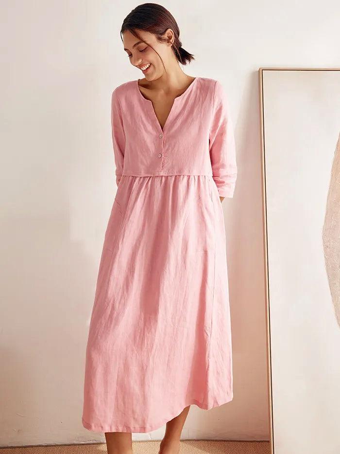 THE ANOUK | 100% LINEN RELAXED MAXI DRESS