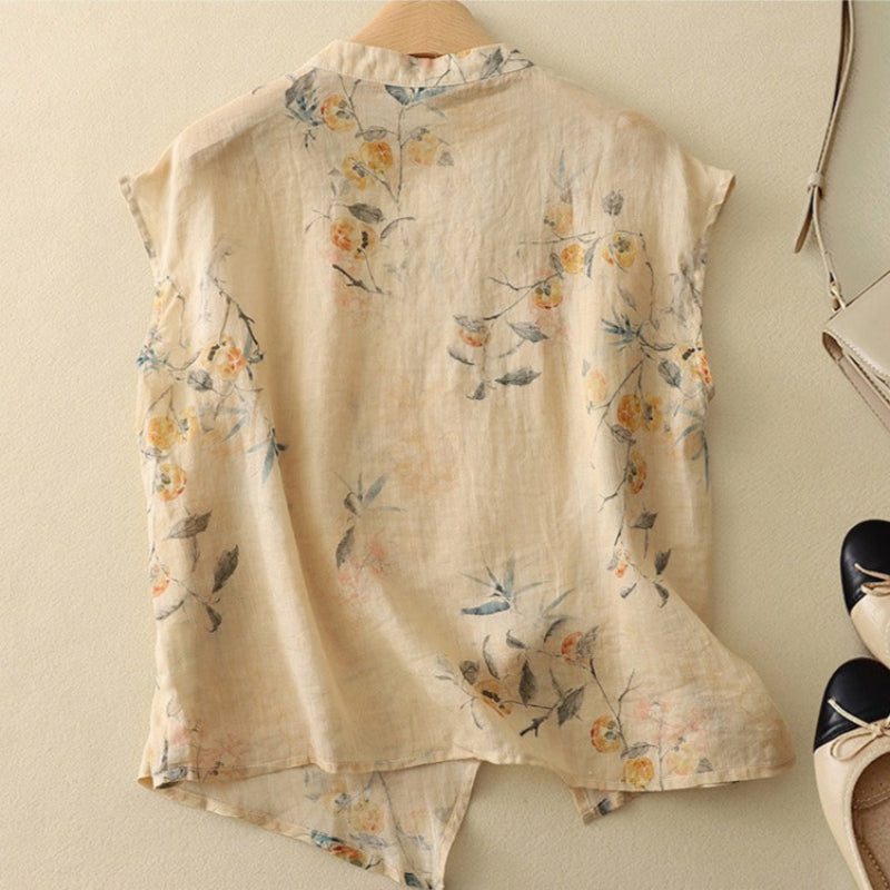 THE LIRIA | LINEN BLEND BLOUSE