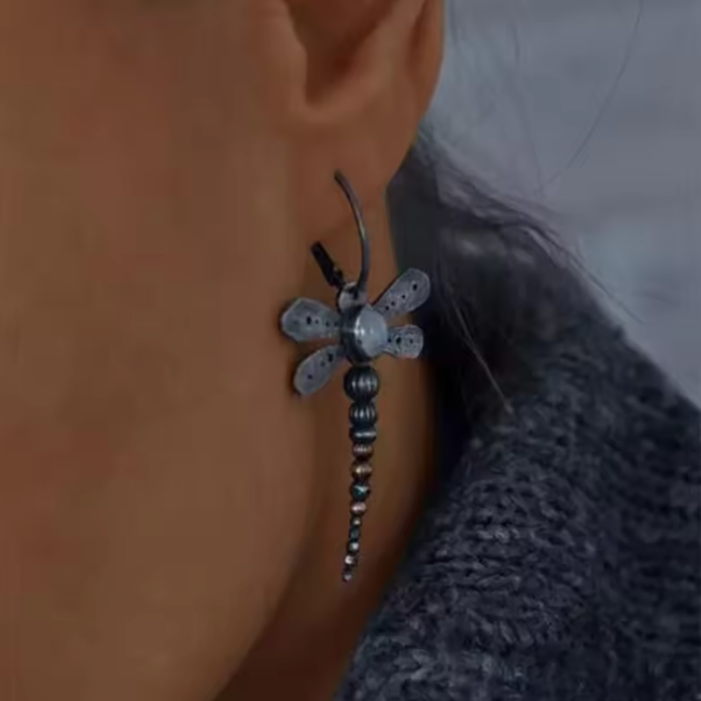 THE LUNARA | MOONSTONE DRAGONFLY EARRINGS