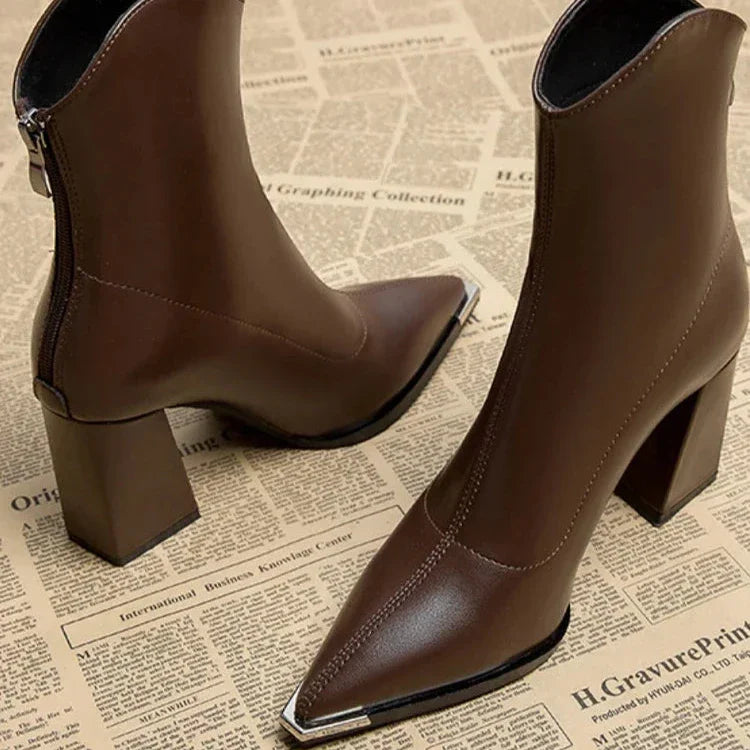 THE LISE | CHROME TIP CHELSEA BOOTS