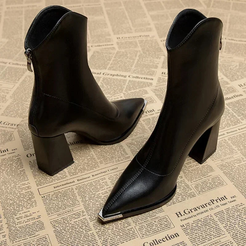 THE LISE | CHROME TIP CHELSEA BOOTS