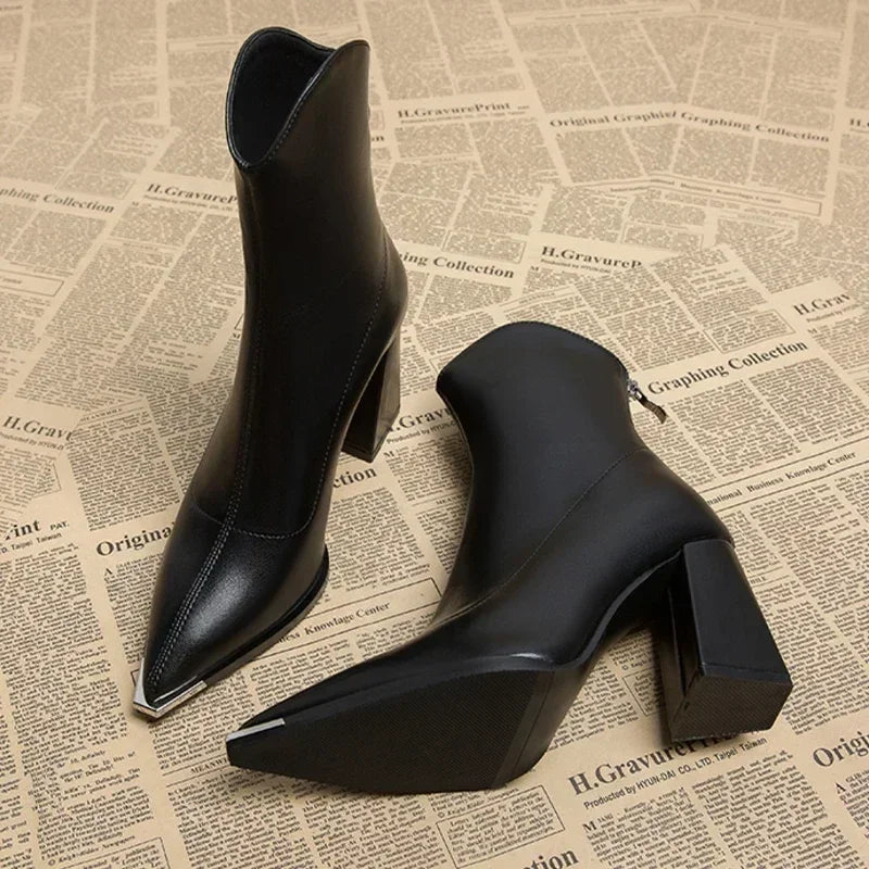 THE LISE | CHROME TIP CHELSEA BOOTS