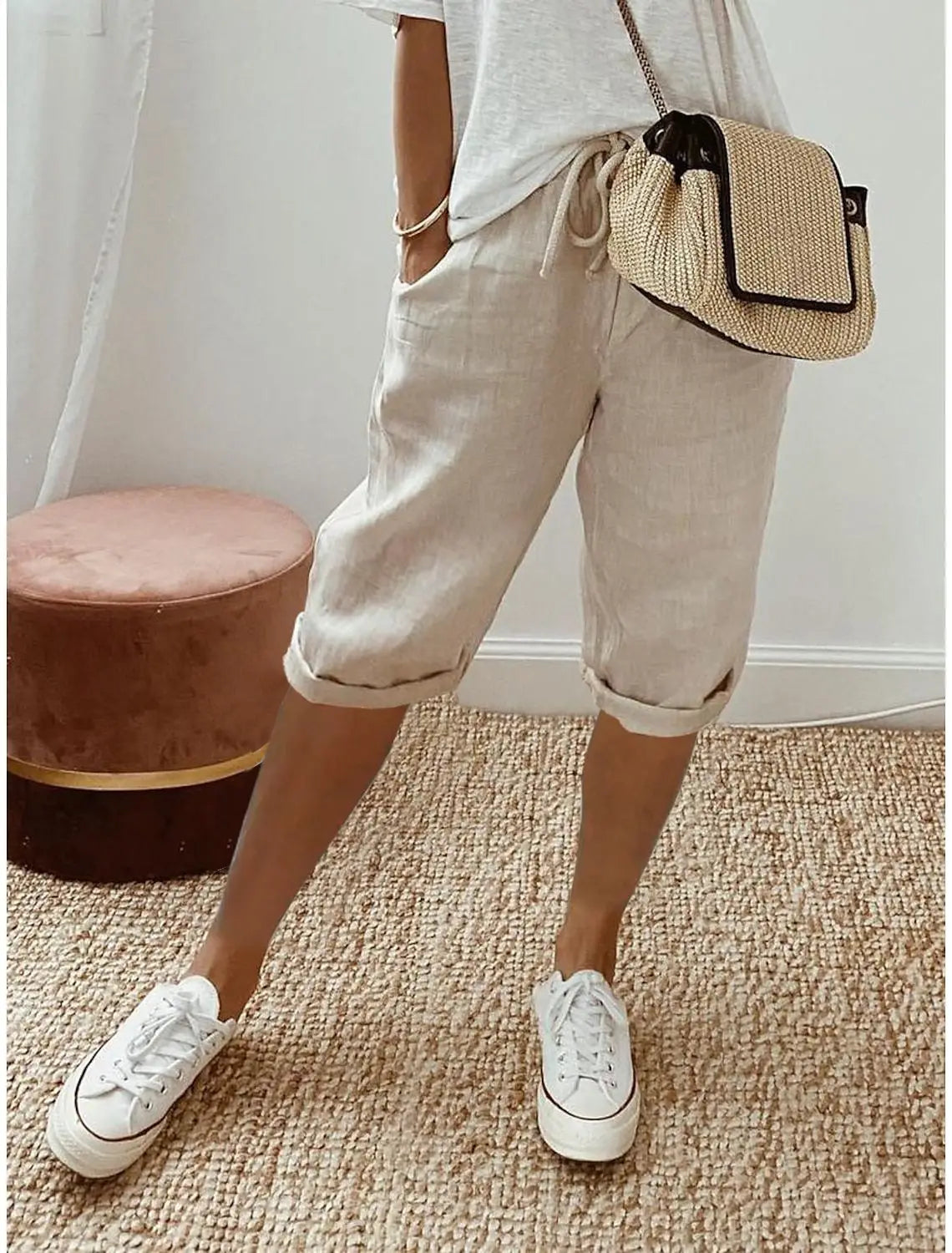 THE AURELIE | RELAXED LINEN HAREM PANTS