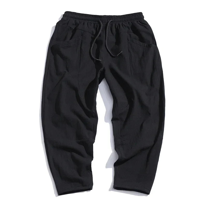 THE RUMI | RELAXED LINEN CROP PANTS