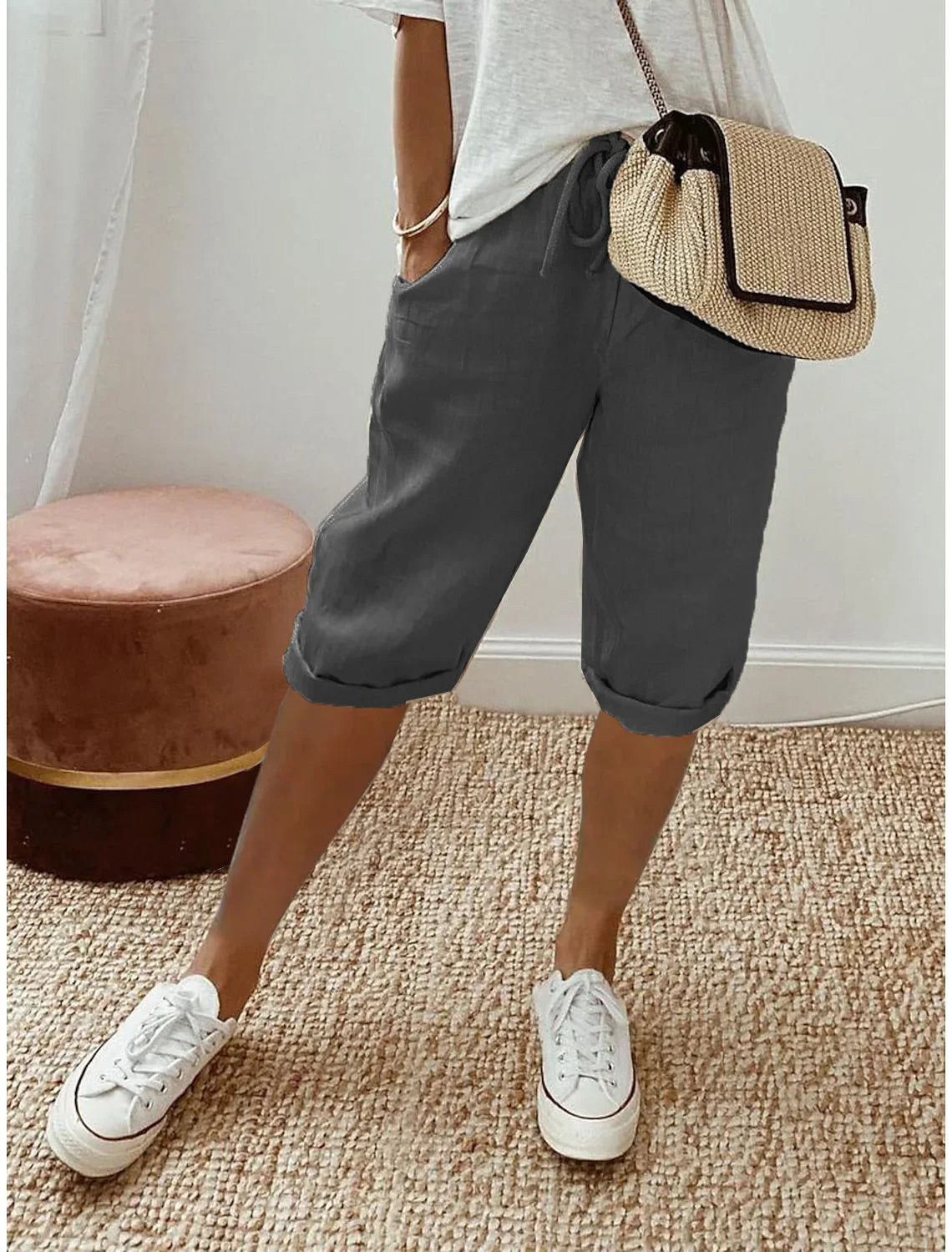 THE AURELIE | RELAXED LINEN HAREM PANTS