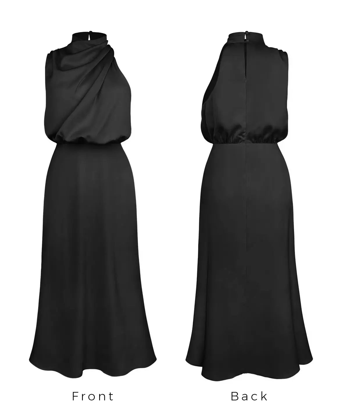 THE SOLÈNE | ELEGANT HIGH-WAIST MIDI DRESS