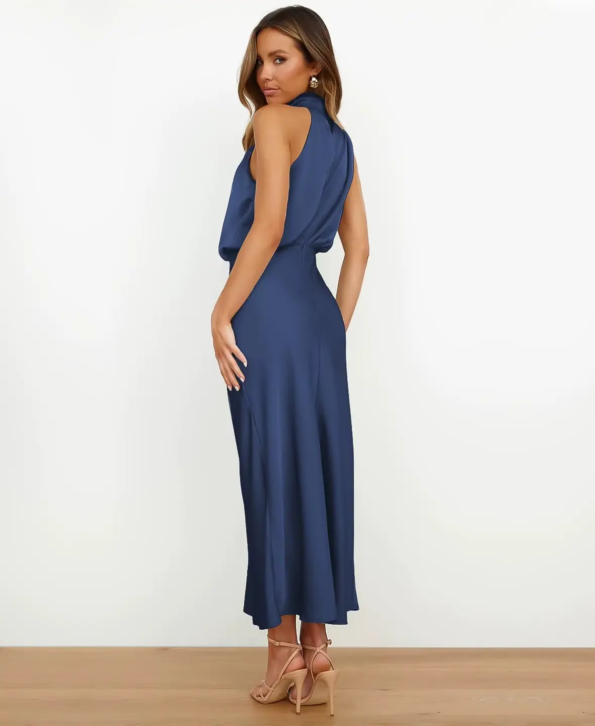 THE SOLÈNE | ELEGANT HIGH-WAIST MIDI DRESS