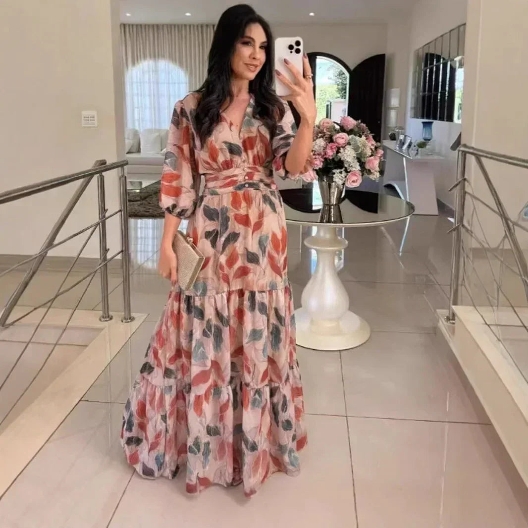 THE CAMILIA BLOOM | FLOWY FLORAL MAXI DRESS