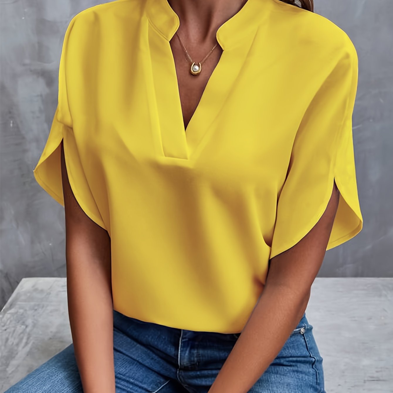 THE LINDA | ELEGANT DRAPE BLOUSE