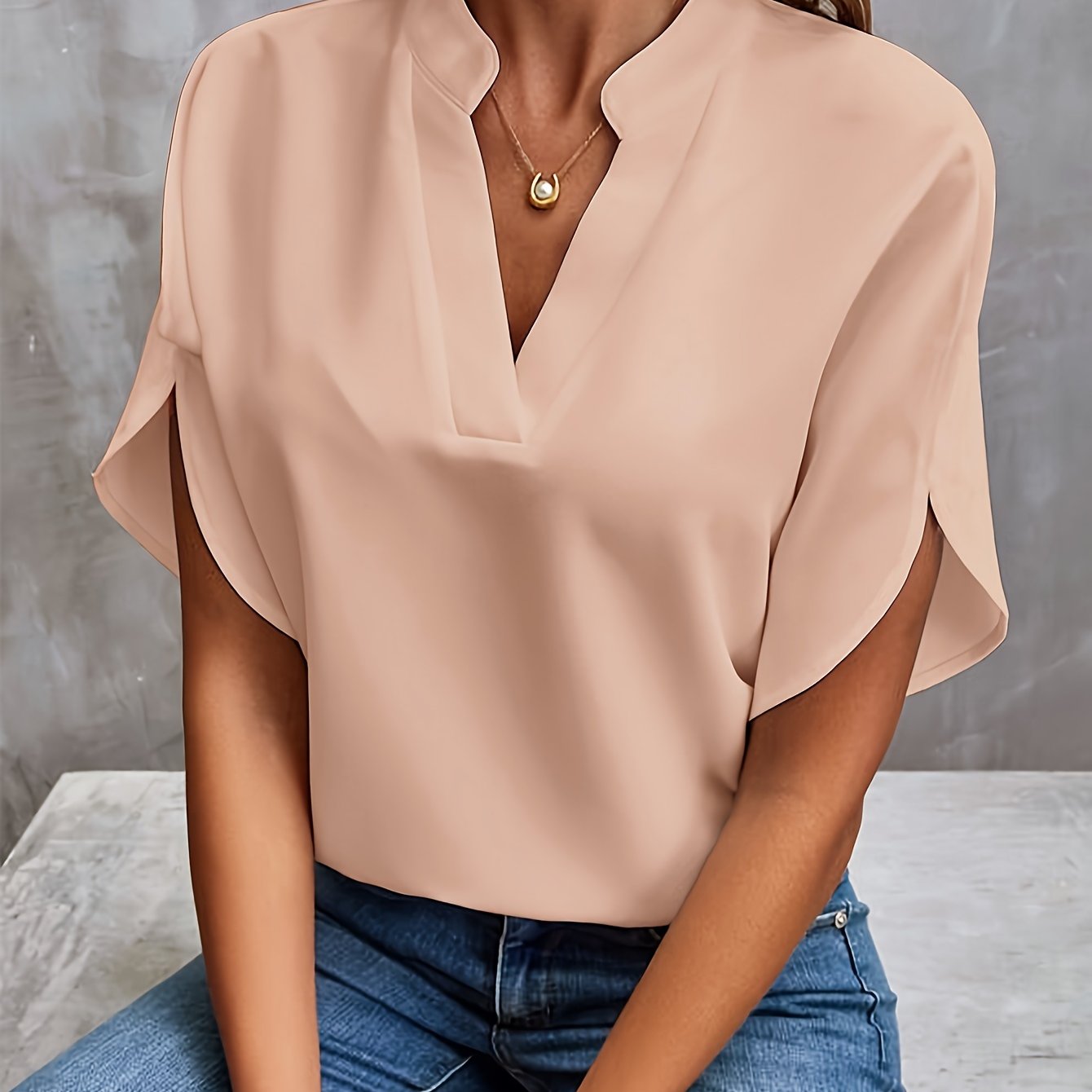 THE LINDA | ELEGANT DRAPE BLOUSE