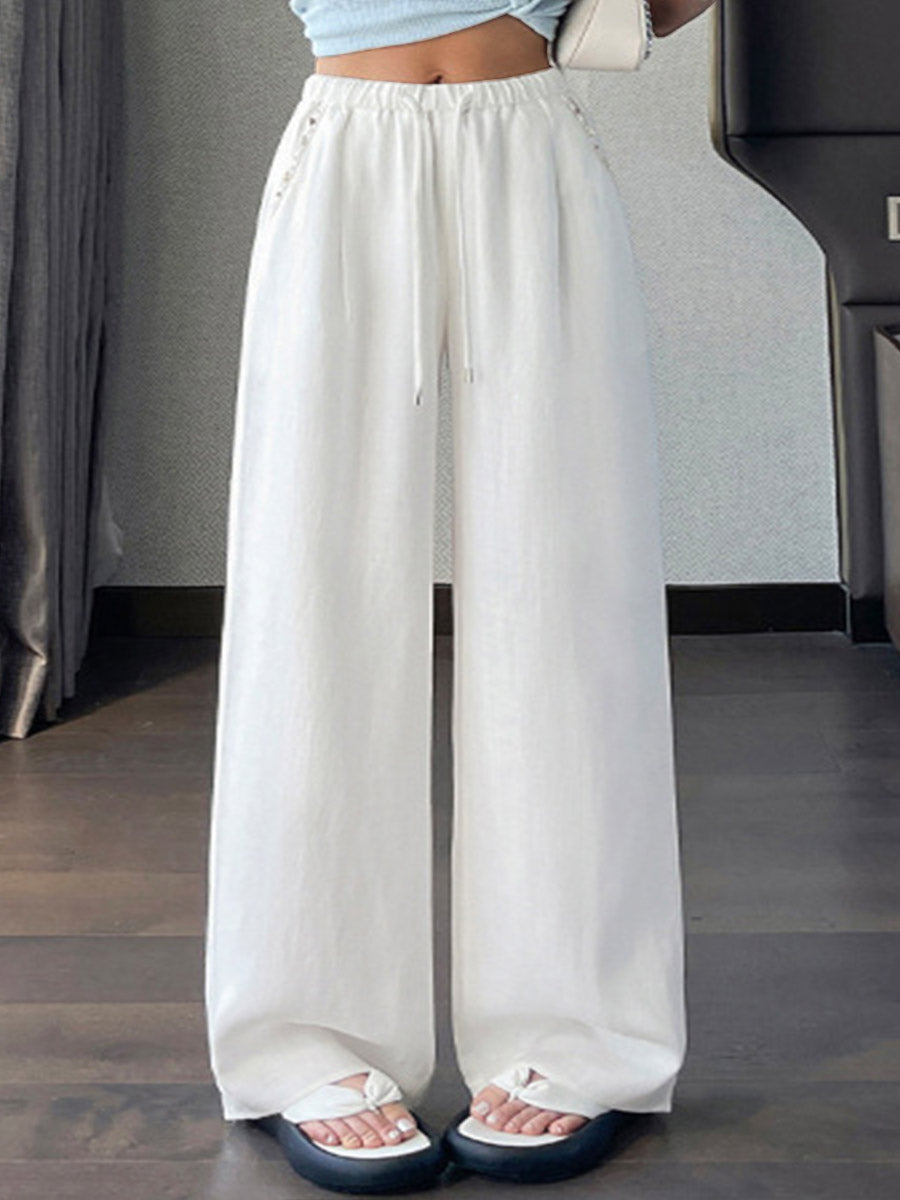 THE ELISE | FLOW LINEN WIDE-LEG PANTS