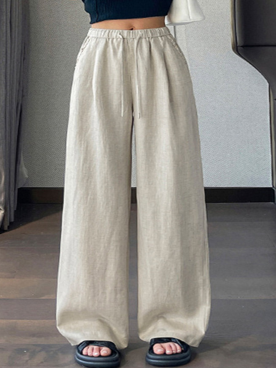 THE ELISE | FLOW LINEN WIDE-LEG PANTS