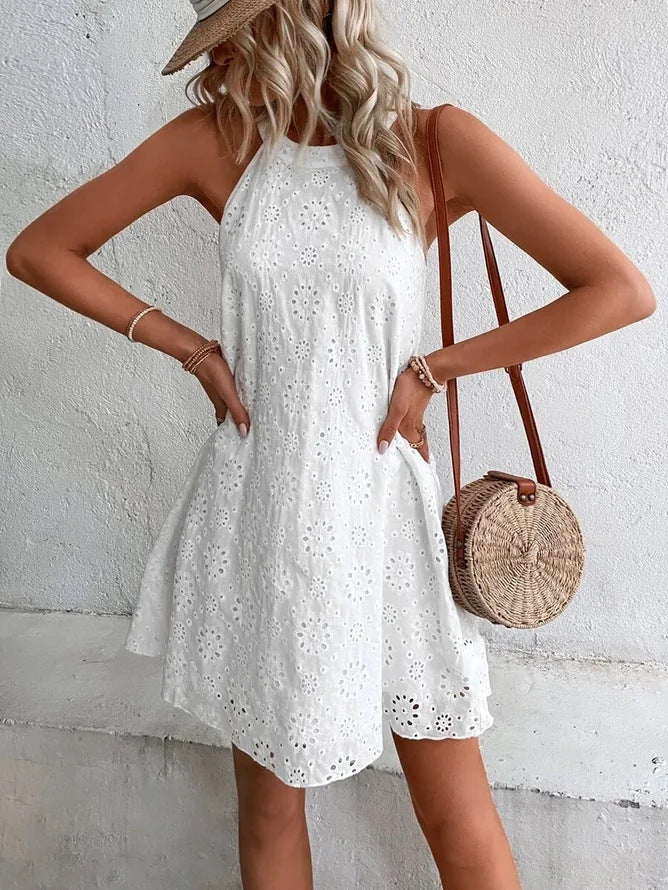 THE ISOLA | EMBROIDERED COTTON SUNDRESS