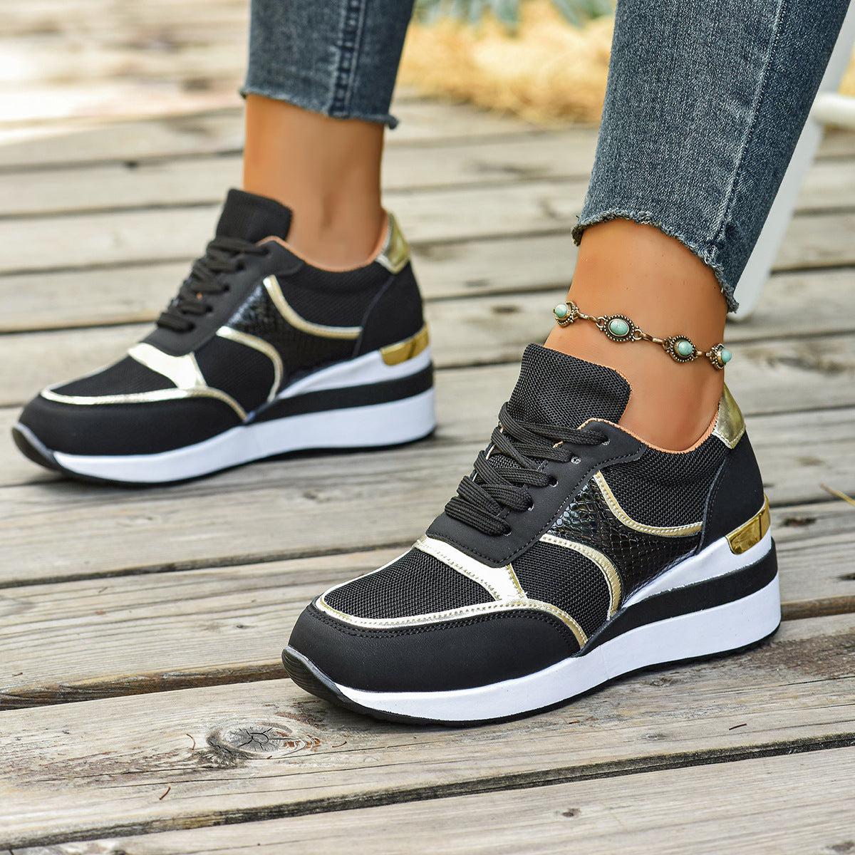 THE CORA™ | COMFORT MID-HEEL SNEAKERS