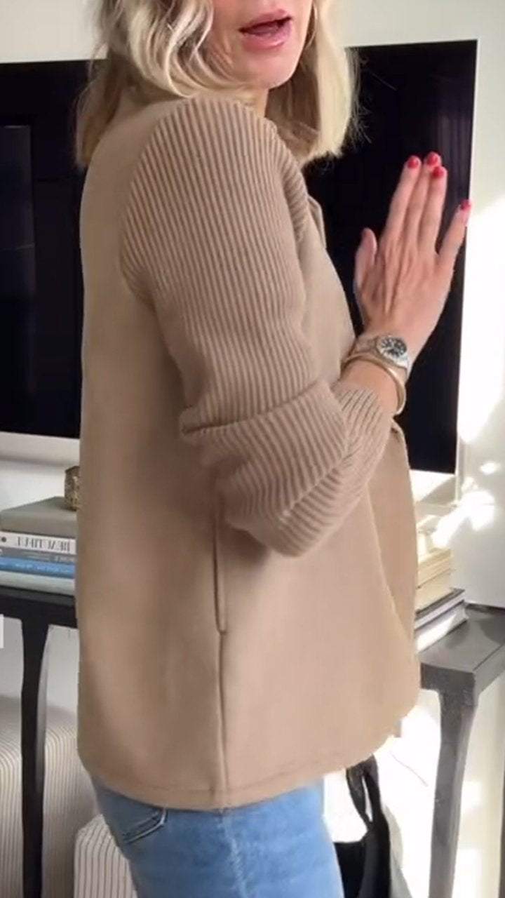 THE GISELLE | KNIT-SLEEVE ELEGANCE JACKET