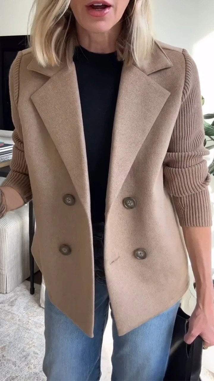 THE GISELLE | KNIT-SLEEVE ELEGANCE JACKET