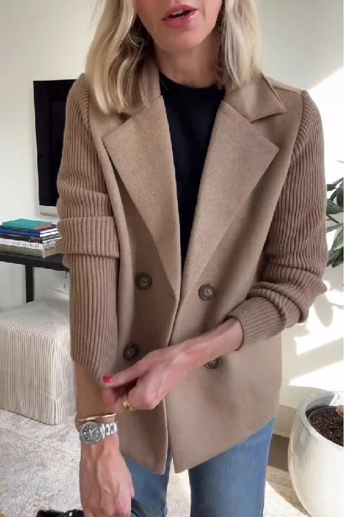 THE GISELLE | KNIT-SLEEVE ELEGANCE JACKET