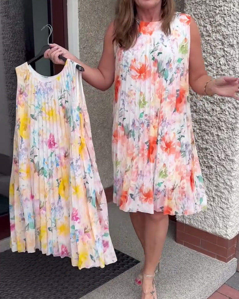 THE MARIBEL | SLEEVELESS BLOOM DRESS