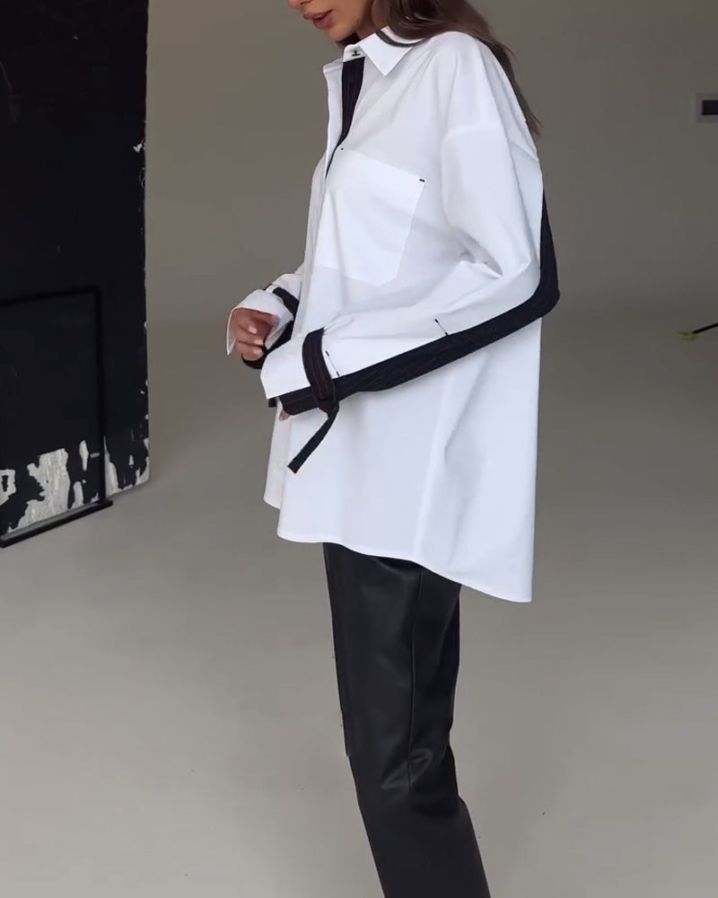 THE SLOANE | COLORBLOCK SHIRT DRESS
