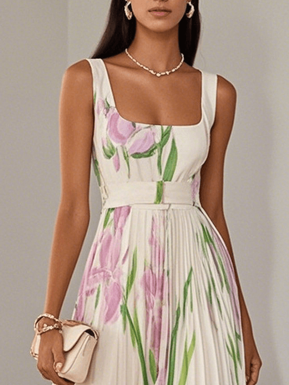 THE ALINOR | FLORAL CHIFFON MAXI DRESS